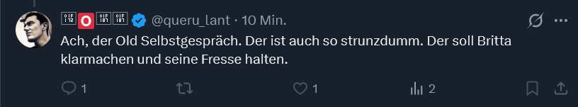 _meinereiner_'s tweet photo. Sag bescheid, wenn du mal in Berlin bist. Dann kannste mir das bei nem Kaffee gerne persönlich sagen. 😏 https://t.co/beeoThzRsI