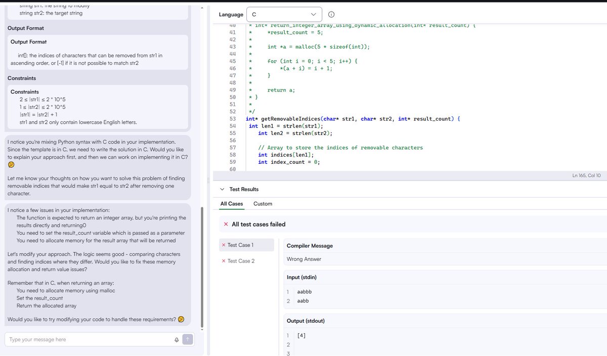 atyanajg's tweet photo. practicing software engineering mock interview with hackerrank was so fun haha https://t.co/f4G83WfLCO
