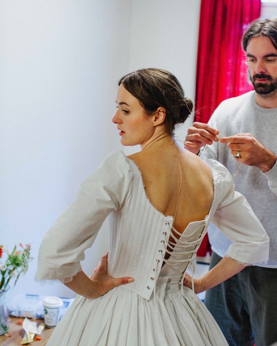 renate reinsve photographed on the set of ‘sentimental value’ at nationaltheatret in oslo

📸: christian belgaux &amp; mats høiby