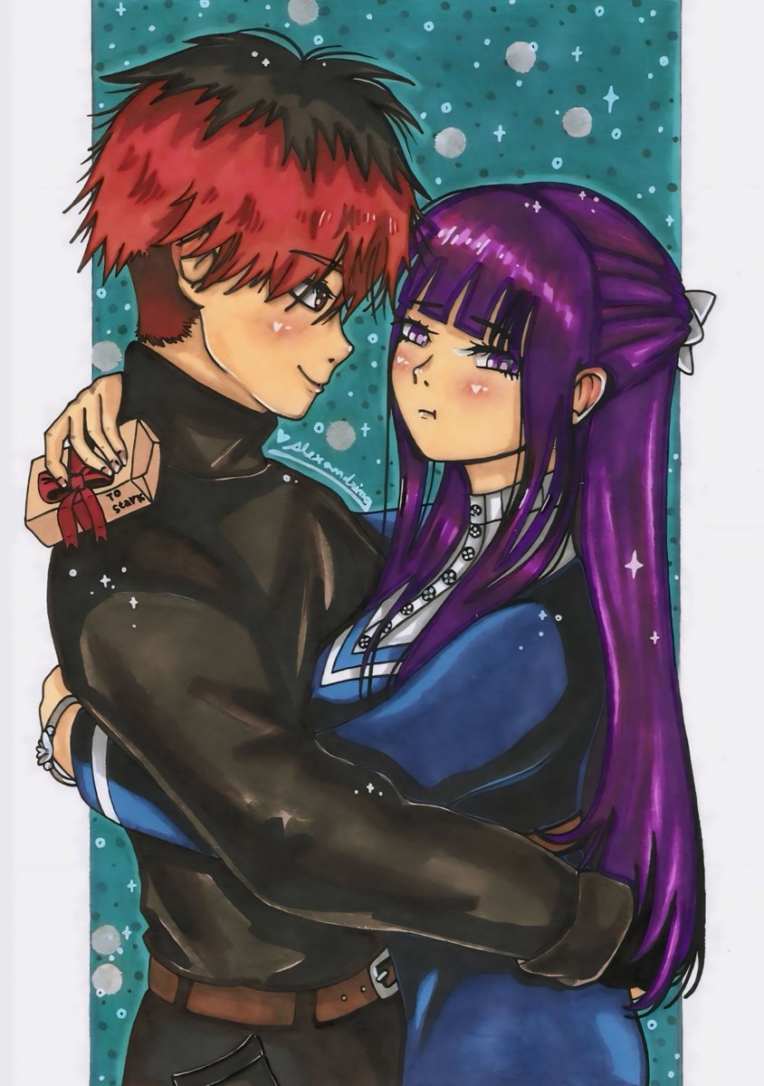 I have nothing prepared for White Day so I'll just repost these arts of my real parents ❤️💜 they are very in love 🫶

#Frieren #StarkFern