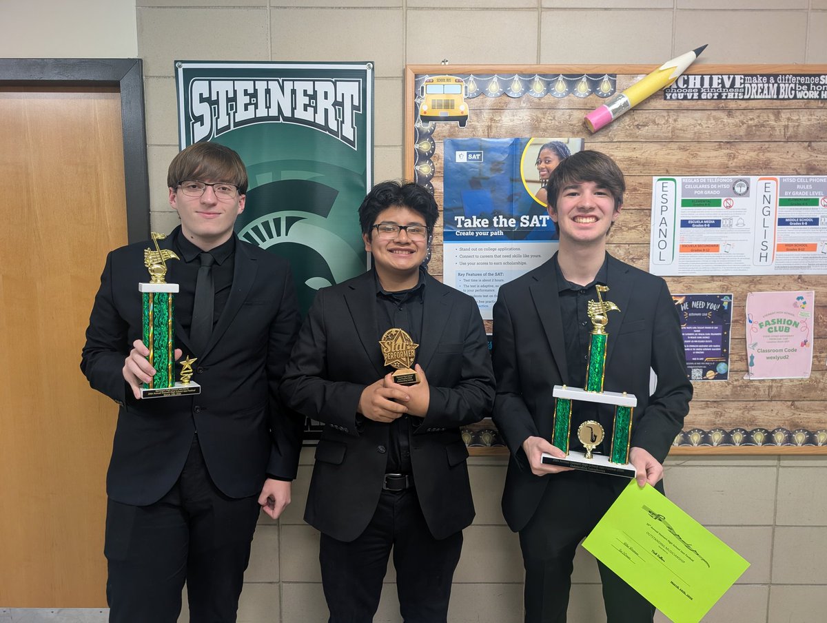 Congratulations to the Barnegat High School Jazz Ensemble on an Outstanding performance at the Steinert HS Jazz Festival! We were awarded "Best Saxophone Section!" Nick Sellers 🎷 was named "Outstanding Musician" and Miguel Vazquez-Gavilan was named "Outstanding Soloist!" 🎶