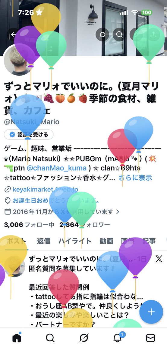 ずっとマリォでいいのに。（夏月マリォ） 🧄🇯🇵🍇🍑🍊🍓季節の食材、雑貨、カフェ tweet media