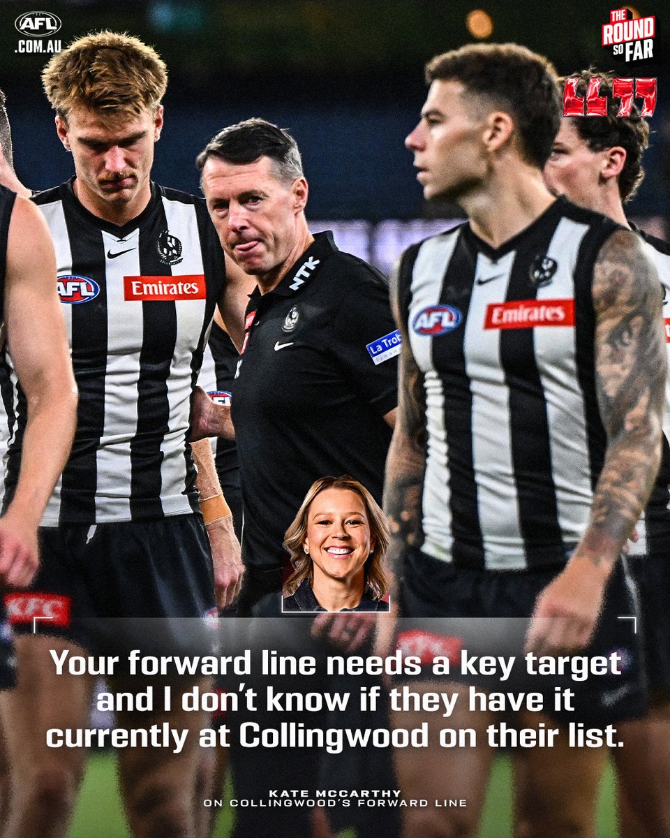 AFL's tweet image. Where will the Magpies' goals come from in 2026?

@XanderMcGuire7 and @kateemac9 discuss on The Round So Far: afl.com.au/video/1478595
