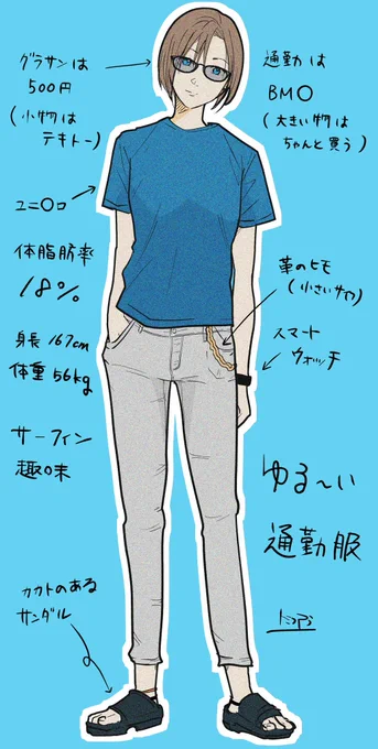 通勤服がラフ過ぎて2度見した格好 