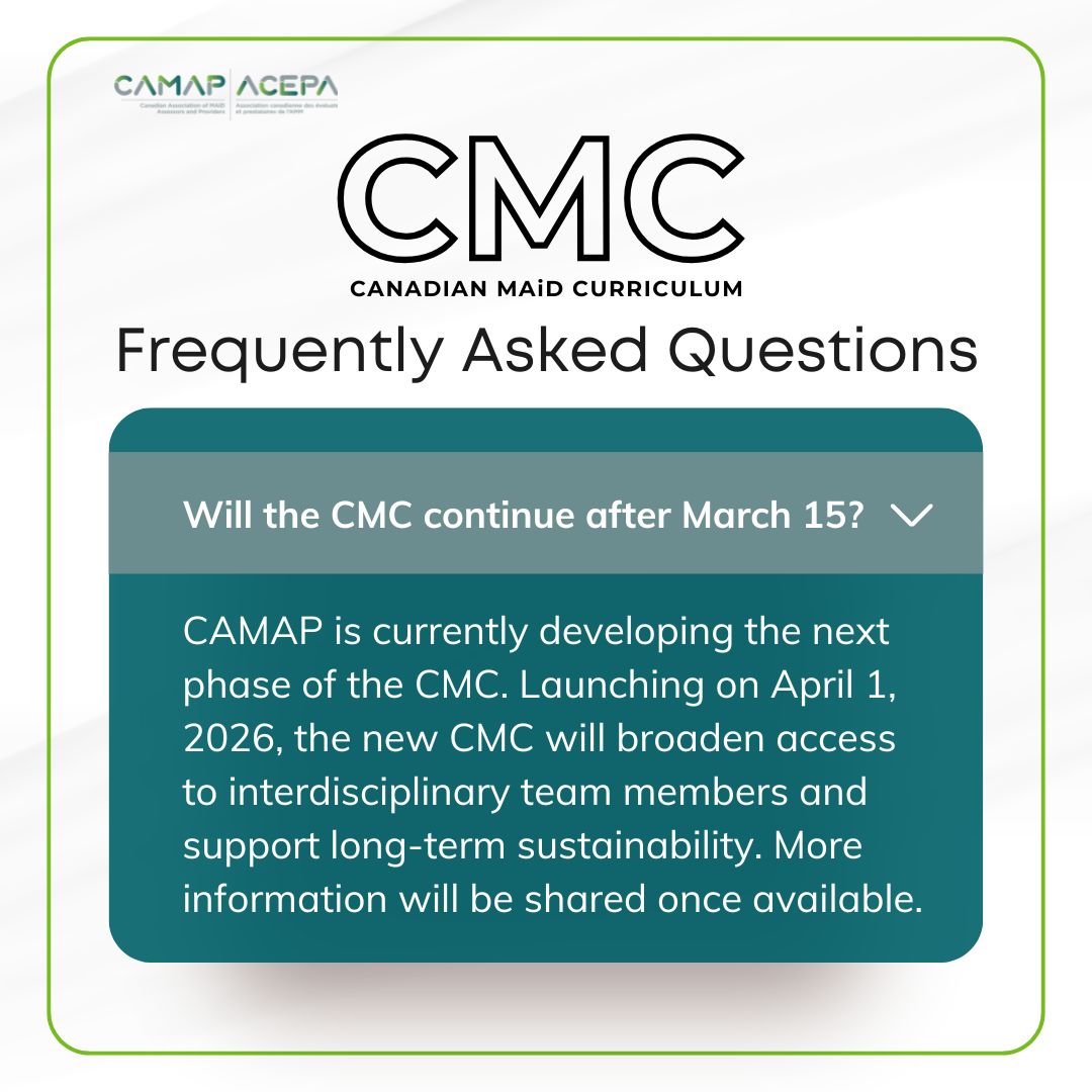 Canadian Association MAiD Assessors and Providers tweet media