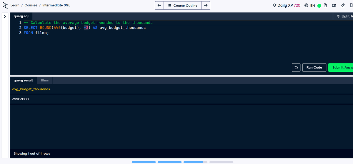 -----------------------------
SQL aggregate functions
-----------------------------

Today, I focused on summarizing data using SQL aggregate functions and performing simple calculations within queries to extract meaningful insights from datasets.

#SQL #DataAnalytics