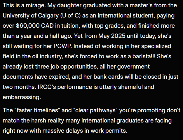 Leohopkinz1's tweet photo. @CitImmCanada #CanadaImmigration #PGWP #IRCC #InternationalStudents #StudyInCanada #CanadianDream #BrokenPromises #ImmigrationCanada @LenaMetlegeDiab @MarkJCarney @PierrePoilievre https://t.co/qu3eeCNaJz