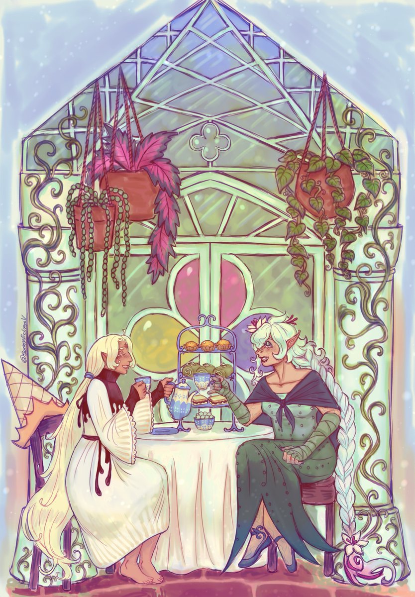 SunnyEclipseV's tweet photo. 🌼A tea party in the garden⚜️
They both have alot of catching up to do☺️💖
#purelily https://t.co/JbxrpcPBCc