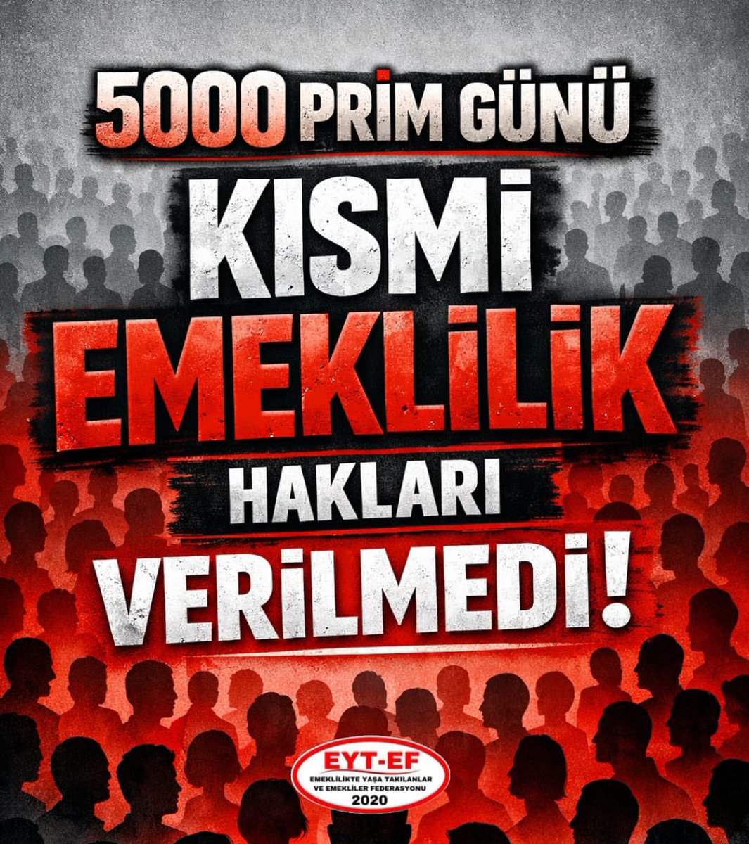 snydnc25's tweet photo. 📂8.9.99 Öncesi 👇

#5000KısmiYasadaısrarlı

O Hak;
Eninde sonunda alınacak❗

Anamızın ak sütü gibi helaldir
O masadan kaldırılacak

Davanın konusu HAKtır
Hak olan davada zafer mutlaktır

5000 Kısmi Kararlı❗
Yasada Israrlı❗
#EmekliKararlıSeçimdeısrarlı
@RTErdogan
@isikhanvedat https://t.co/yR8pvSuRJ5