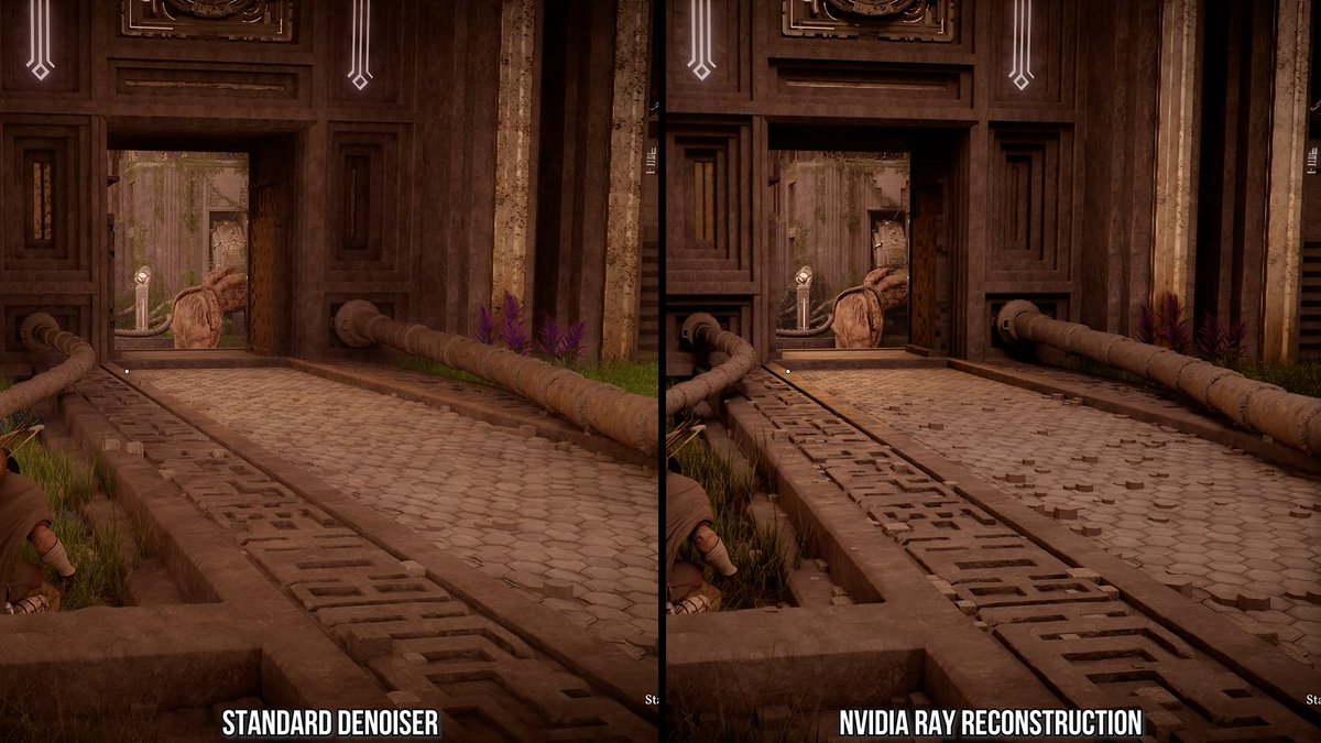 GamerInVoid's tweet image. Crimson Desert apparently has a very big graphical difference between PC and PS5 Pro accordingly to Digital Foundry ! 

This is due to the extensive use of Nvidia Ray Reconstruction and AMD FSR Ray Regeneration on PC ! 

This game will be used for PC benchmarks for years to come