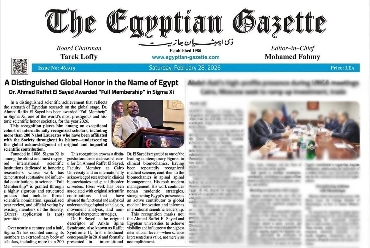 Thespine_1's tweet photo. فخر لمراكز THE SPINE 🇪🇬
حصول د. أحمد رأفت السيد على العضوية الكاملة في منظمة Sigma Xi العالمية.
إنجاز علمي جديد يضاف لمسيرته الطبية.
#TheSpine #إنجاز_علمي https://t.co/KHdBwcLpUc