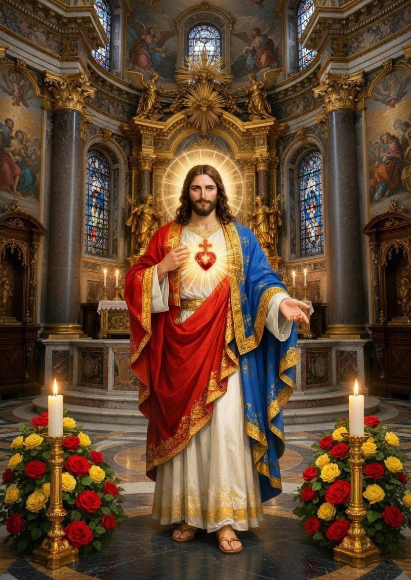 “El corazón de Jesús es un escudo que nos protege de todo mal, si nos acogemos a él con fé y amor”.

-San Claudio de la Colombiére🕯️❤️‍🔥🕊️