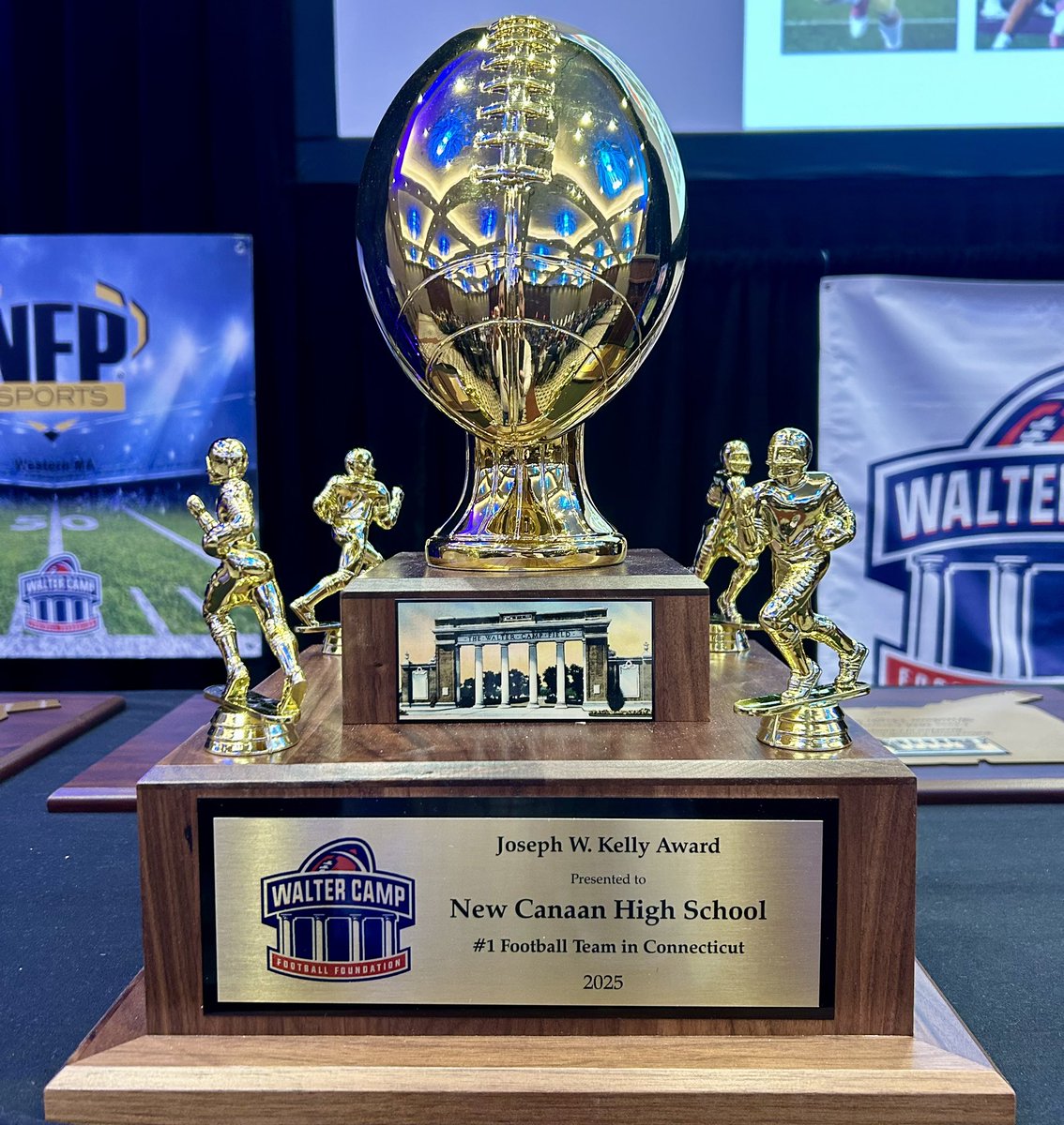 NewCanaanFB's tweet photo. 2025 Honors for NC Football:
Walter Camp Football Foundation  
• Team of the Year  
• Lou Marinelli — Coach of the Year
First Team All-State  
• Andrew Esposito (Offense) — CT Player of the Year Finalist  
• Adrian Delicata (Offense)  
• Ryan Brooks (Defense)
#cthsfb https://t.co/ismZd2qkvJ