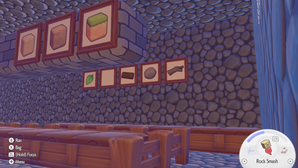 Finally decided on a way to store my resources! Spent hours digging the cave out this morning &amp; now the tedious task of crafting chests/frames &amp; remembering where I’ve dumped everything 😅 #pokopia