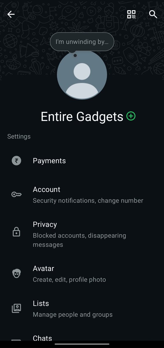 EntireGadgets's tweet photo. WhatsApp new UI in You section

#whatsapp https://t.co/p4w6uirAKV