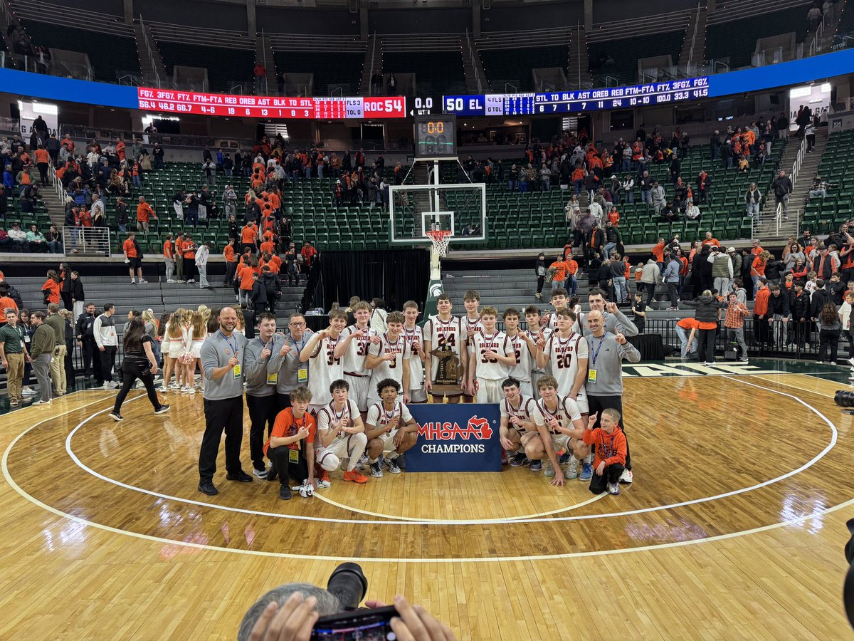 docsmatthews's tweet photo. State Champs! @RockRamsHoops beats East Lansing 54-40! Great win Rams! https://t.co/SOCk7964qw