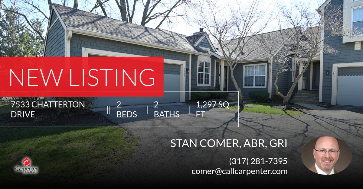 📍 New Listing 📍 Take a look at this fantastic new property that just hit the market located at 7533 Chatterton Drive in Indianapolis. Reach out here or at (317) 281-7395 for more information!

Stan Comer, ABR, GRI
3... homeforsale.at/7533_CHATTERTO…