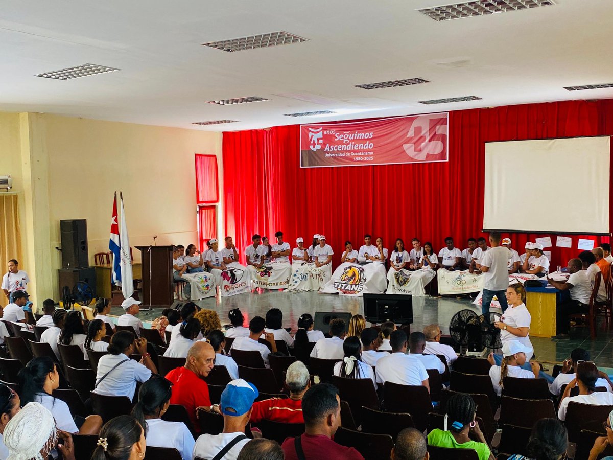 UG_Cuba's tweet photo. #UniversidadCubana 

✍️ Nuestros 8 equipos compitieron en la tercera etapa de la 6ta Edición de la #OlimpiadaDeLaIntegralidad, en un Encuentro de Conocimiento dedicado al Centenario del Comandante en Jefe Fidel Castro. 

#OrgulloUG #CubaSoberana #100AñosConFidel #50mesaños https://t.co/0v8OnO8B2r