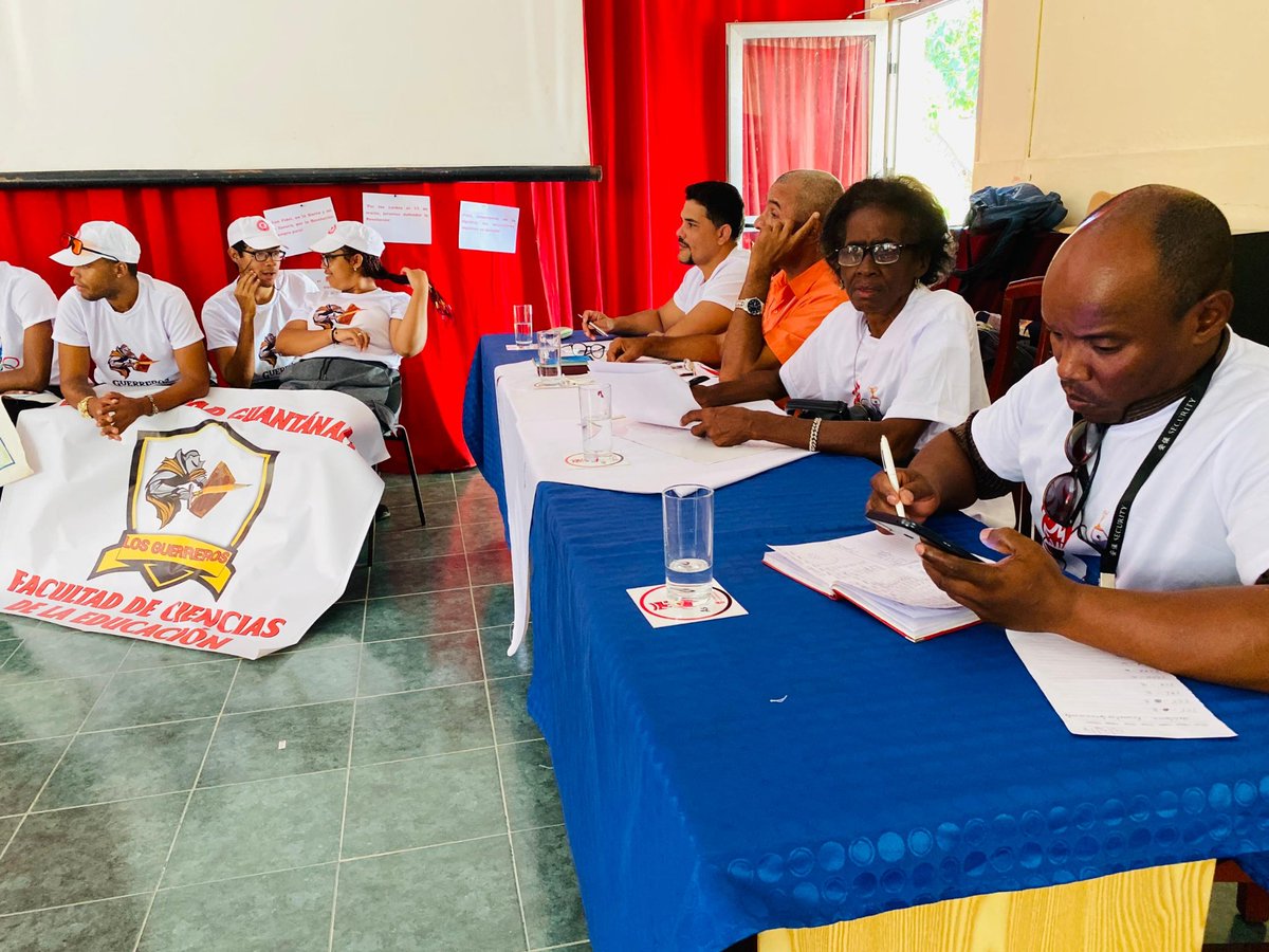 UG_Cuba's tweet photo. #UniversidadCubana 

✍️ Nuestros 8 equipos compitieron en la tercera etapa de la 6ta Edición de la #OlimpiadaDeLaIntegralidad, en un Encuentro de Conocimiento dedicado al Centenario del Comandante en Jefe Fidel Castro. 

#OrgulloUG #CubaSoberana #100AñosConFidel #50mesaños https://t.co/0v8OnO8B2r