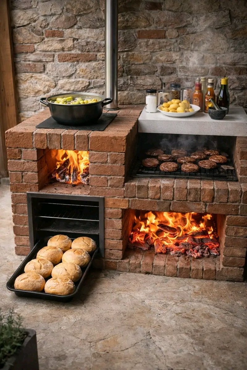 Three Cooking Zones in One Stove The structure is cleverly built so one ...