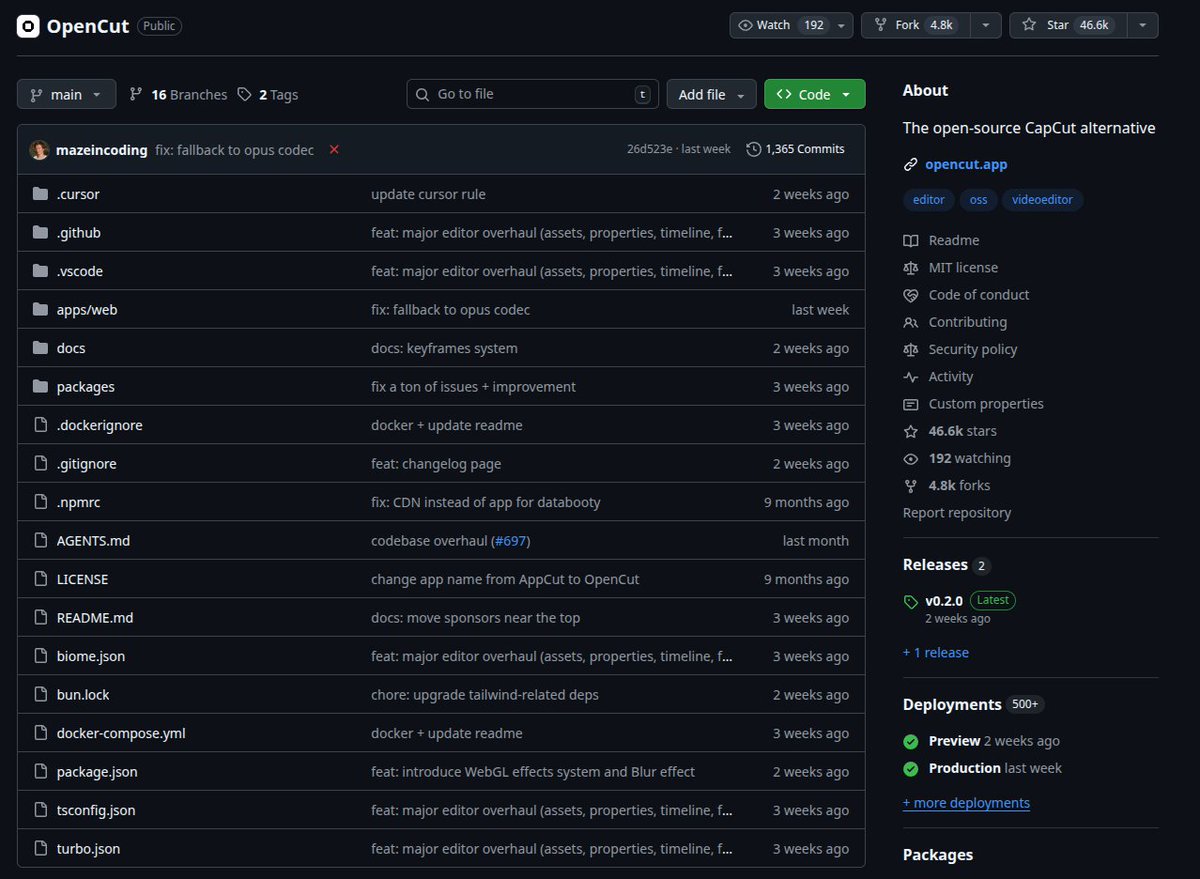 There is a free and open source alternative to Capcut btw. 

It's called opencut.app
