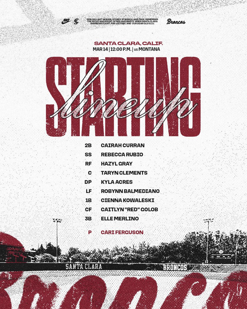 Santa Clara Softball tweet media