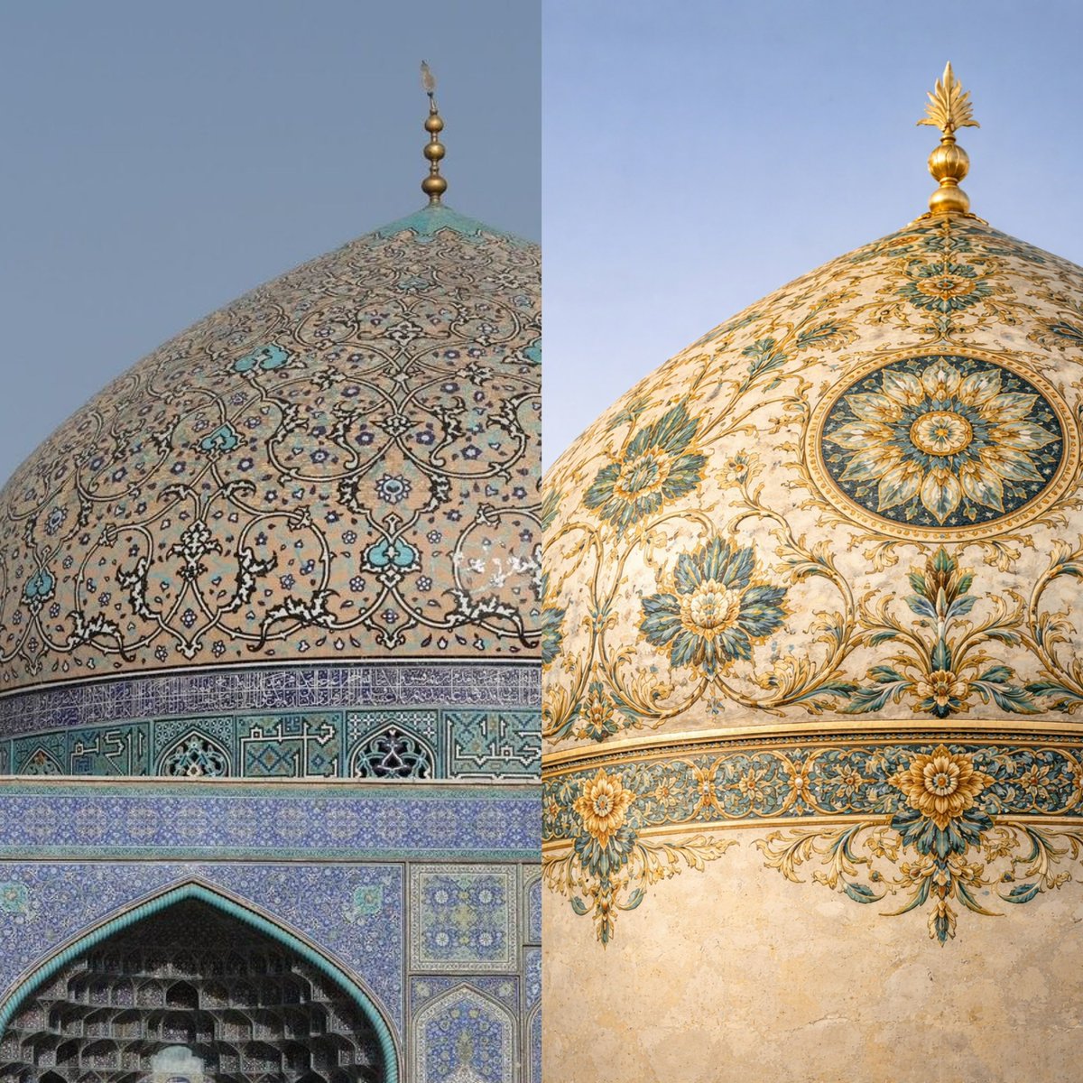 یکی از نتایج بی نظیر سقوط جمهوری اسلامی و رهایی ایران از چنگ اسلام؛ کنار گذاشتن سلیقه آخوندی در طراحی بناهای ایرانه؛ 

گنبدهای ایران می تونه به شکوه دوران باستان بشه؛ پاکیزه از سلیقهٔ اسلام گراهای دگوری