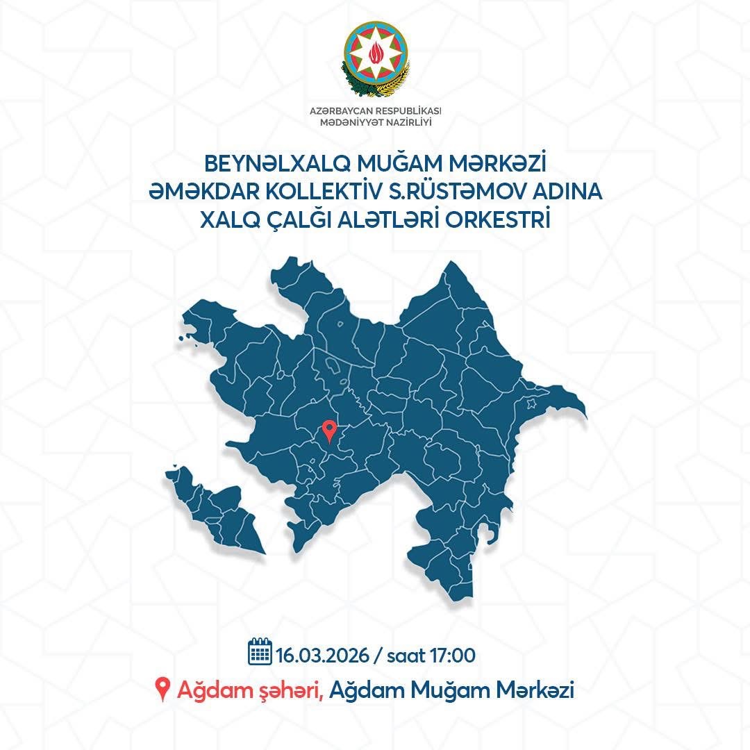 bakimedeniyyet's tweet image. Qastrol səfəri çərçivəsində Səid Rüstəmov adına Xalq Çalğı Alətləri Orkestri Ağdamda konsert proqramı ilə çıxış edəcək.

#AzeYouth #AzGF #WUF13 #GMD #İstiSu