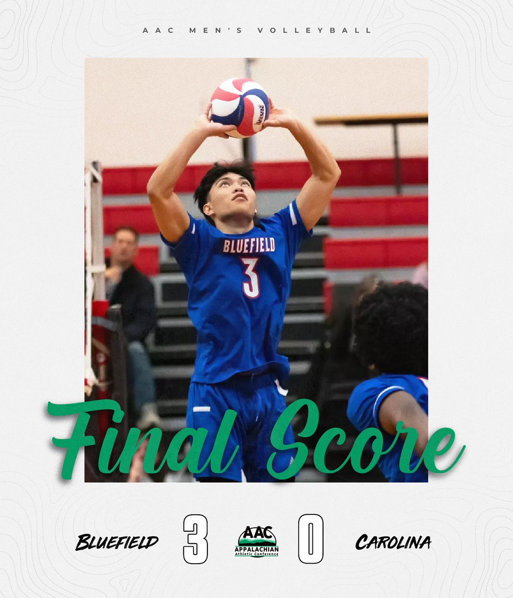 AACsports's tweet photo. 🏐SWEEP

@BluefieldRams recorded a 3-set #AACMVB over @cubruins_ 

Mason Lloyd led the Rams with 8 kills, while Benedict Somes logged 22 assists and 2 total blocks

#NAIAMVB | #ProudToBeAAC | #TheRightWayToPlay https://t.co/uQ11vIsqd1