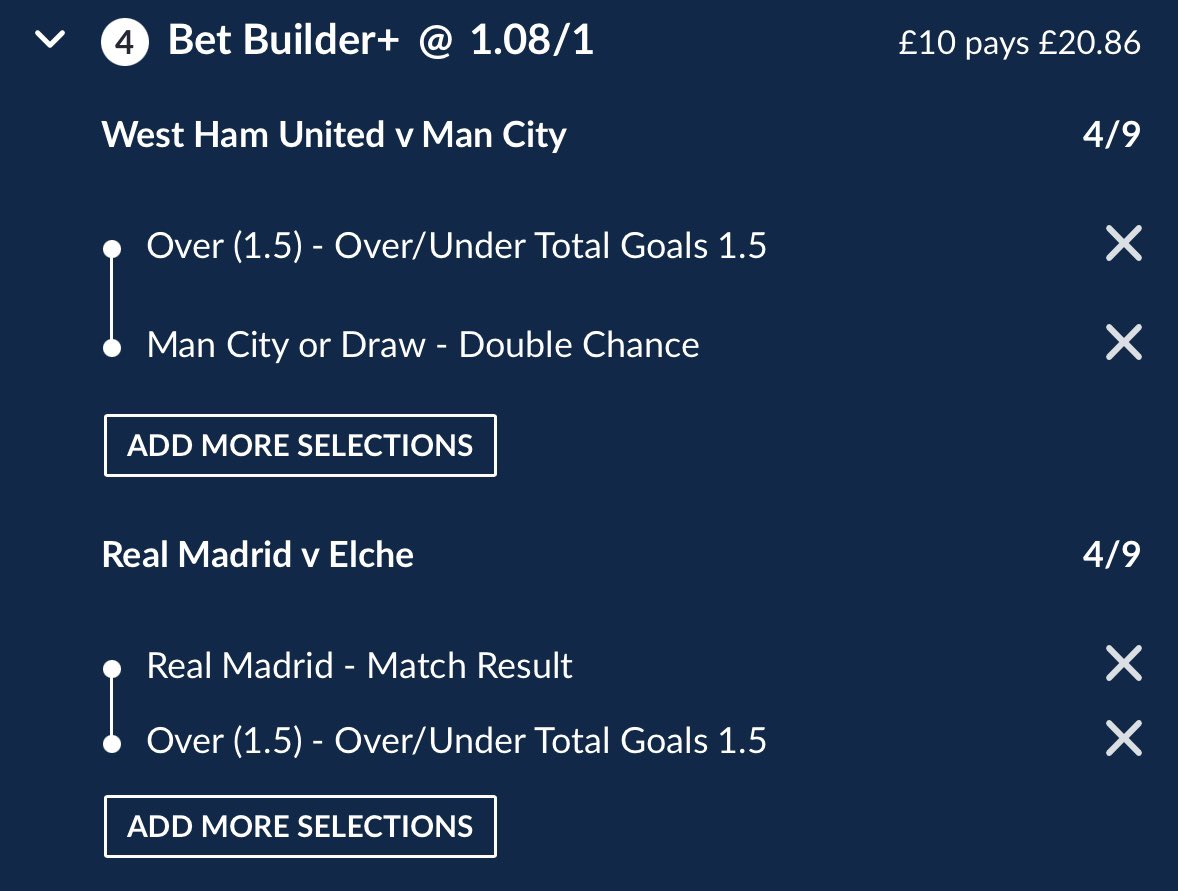 DAILYDOUBLING's tweet photo. Today’s Daily Double ⚽️

£10 ➡️ £20.96 💰 https://t.co/ZvcgxbvsNe