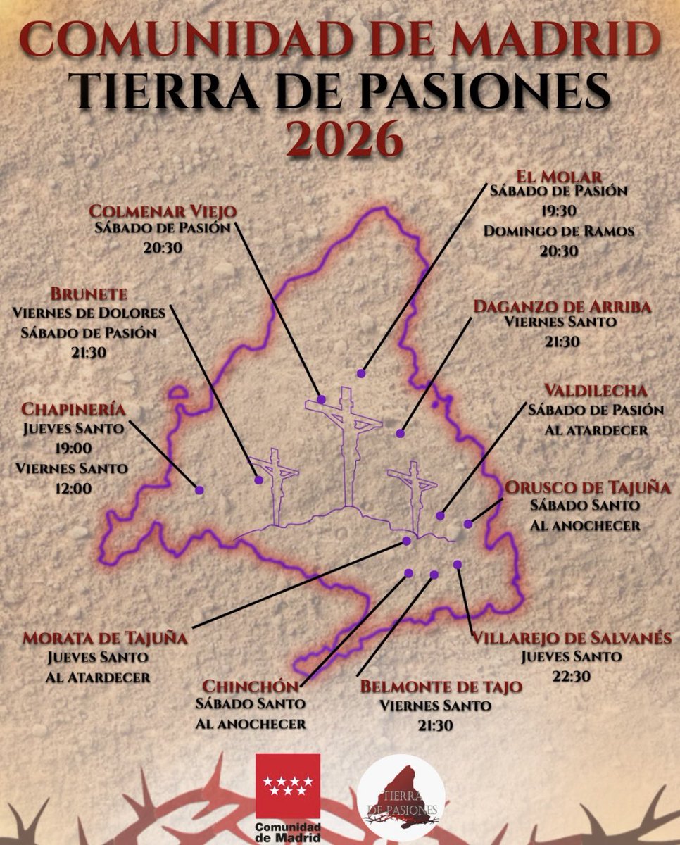 Tierra de Pasiones ✝️
Una #SemanaSanta diferente en la Comunidad de #Madrid 😊