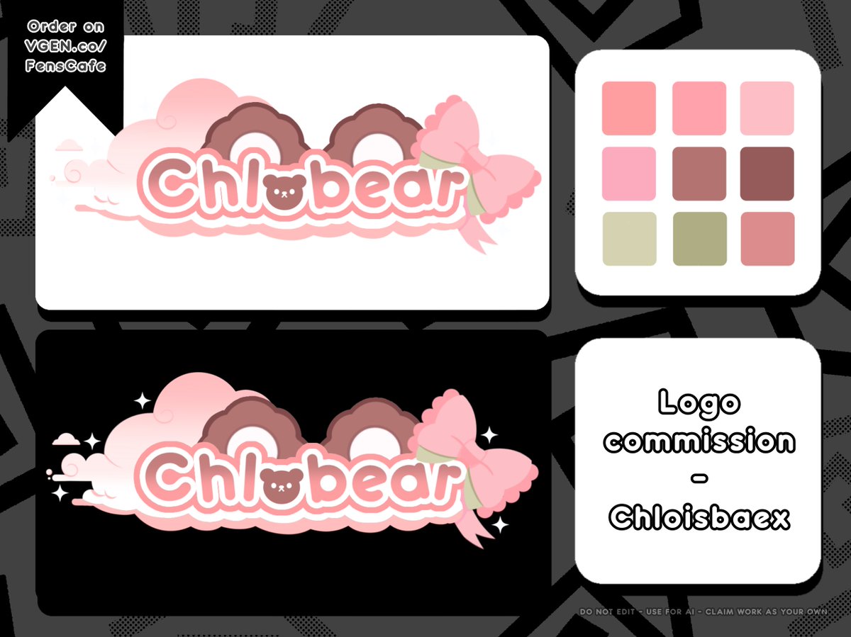 ChlobearVT's tweet photo. HOW STINKING CUTE IS MY NEW LOGO?! soo inlove with it!! 🎨: @FensCafe https://t.co/fFI1Gii83U