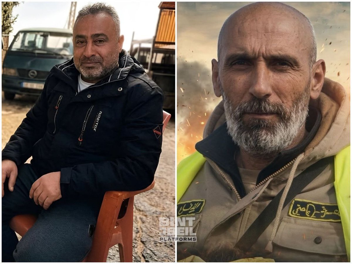 69330_mesyeux_'s tweet photo. Israël a tué Youssef et Hussein aujourd'hui à Sawanah, au Sud-Liban.

Ce n'étaient pas des combattants.

C'étaient des ambulanciers paramédicaux — en première ligne pour sauver des vies.
🙏🤲💔😪 🇱🇧 https://t.co/4rO0P0Pwwn
