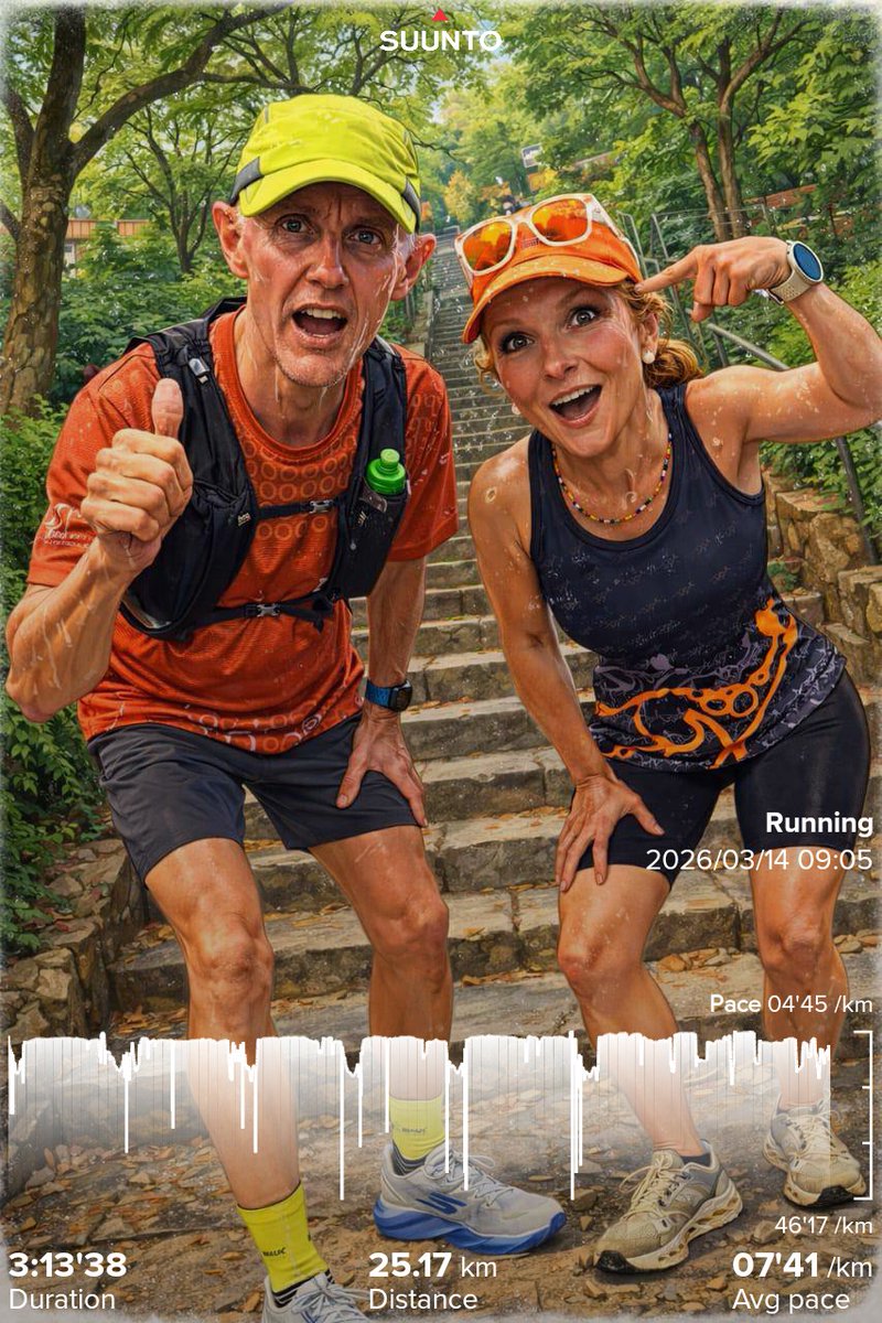AMorrisonYoung's tweet photo. Solid Comrades training. 25km Westcliff Stairs+ 3km loop and Valley Road repeats with Kerryne 

@Skechers #running @Suunto_Fitness https://t.co/Y5P5P2w9Sw