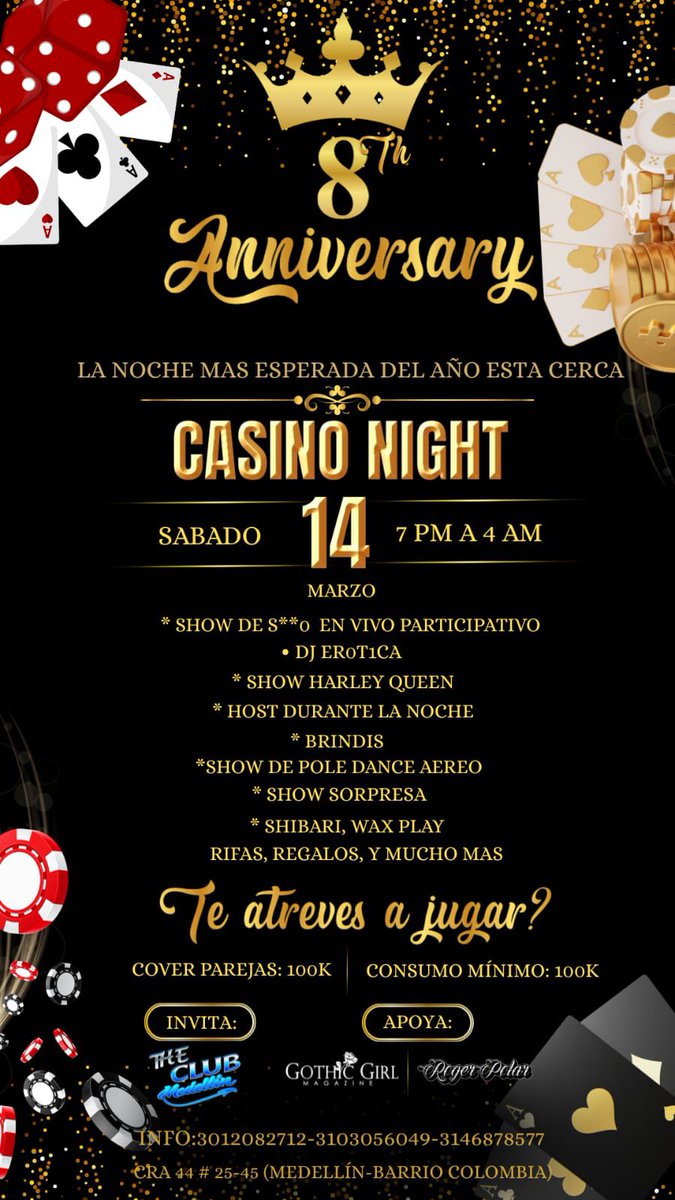 sonsacada's tweet photo. Está noche @milu_swinger está de aniversario!!!
Nos vemos allá para pasarla bien rico 💋💋💋 https://t.co/AO2mjdli0T