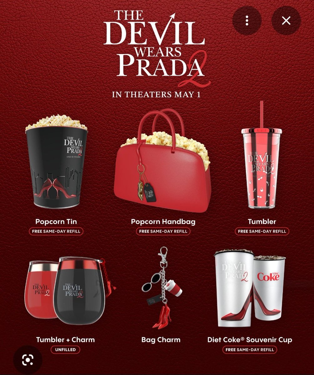 MonetHarris1's tweet photo. The Devil Wears Prada 2. 👠👜
I want to go show up at the movies likes it's a movie premiere. It's all about the experience. 
Let's go! 🍿

 #prada #devilwearsprada2 
#MirandaPriestly #trending #viral
#movietheater #fyp #explorepage https://t.co/ttHNUWqsQQ