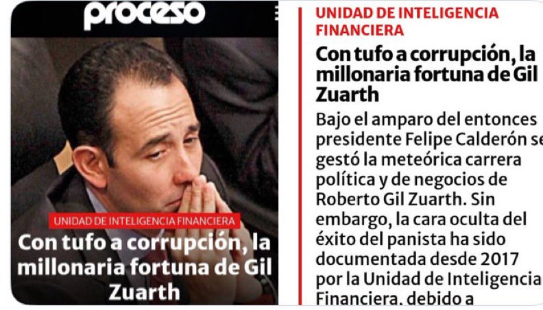 Gil Zuarth, se enriqueció ilícitamente en el sexenio de Felipe Calderón:

76 millones de pesos. Ingresos. 2012-2021.
63 millones de pesos. 'Préstamos'.
161 millones de pesos. Tarjetas.
22 millones de pesos. Viáticos. 
26 millones. Mansión

Así el amigo de narcotraficantes.
RT👇