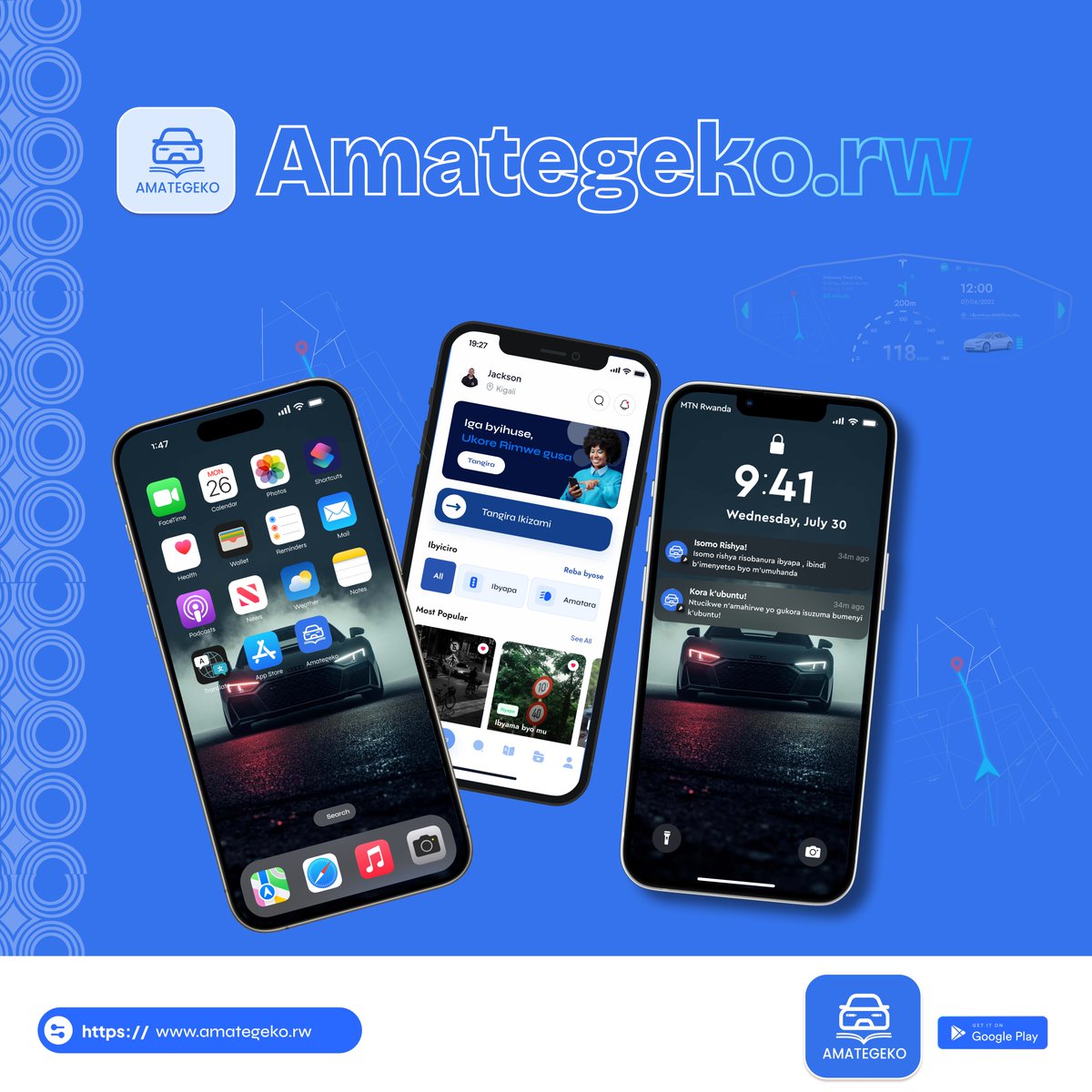 AmategekoApp's tweet photo. Just got your provisional license? This is exactly what you need.
https://t.co/Po6Qodm4xr helps you understand Rwanda's traffic rules clearly, practice at your own pace, and build real confidence before your final driving test.
Start learning today  https://t.co/mP343FJImt https://t.co/VpybGwd3Lv