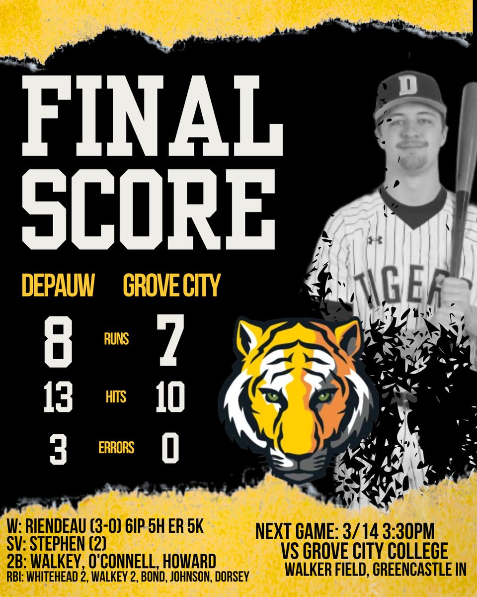 DePauw Baseball tweet media
