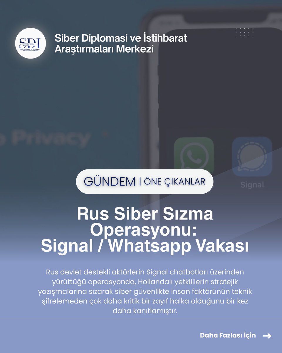 Siber Diplomasi & İstihbarat Araştırmaları Merkezi tweet media