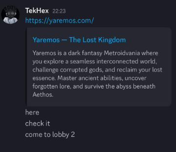 HexyDeveloper's tweet photo. Warning people not to engage with my @discord  account right now, it has been hacked and the hacker is trying to get people to click on a "game link" to install trojan virus, this is what the hacker has been saying to all my friends. https://t.co/EriqVyEqwH