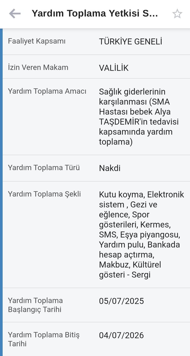 YGMTRZ's tweet photo. @smaalyatasdemir  #KAYSERİ🇹🇷   @kayserivaliligi
( SMA TİP - 1  ) ÖLÜMCÜL VE İLERLEYİCİ KAS HASTASI:
#ALYATAŞDEMİR BEBEĞİN #KAYSERİVALİLİĞİ ONAYLI YARDIM KAMPANYASI %51'e ulaşmıştır. #ALYA BEBEĞE MADDİ-MANEVİ DESTEK OLAN, ALYA BEBEĞİN YANINDA OLAN, TÜM HERKESE ŞÜKRANLARIMIZLA ✨🙏 https://t.co/WjZKYQcE0u
