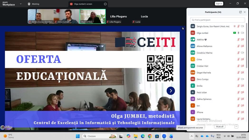 OlgaJumbei's tweet photo. În câteva luni începe #Admiterea2026! Recent, la sesiunea organizată de #EcoRăzeni, am prezentat oferta educațională @ceiti_md și oportunitățile pe care instituția le oferă elevilor pe parcursul celor 3/4 ani de studii, în funcție de specialitate. 🧑‍💻
🔗 https://t.co/ByHZBxYGaU https://t.co/iQWuhi11Q8