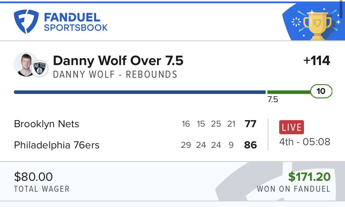 Danny 🐺

Onto 🦊

#Fanduel #Draftkings #ESPNBet #NBA #nbabets #parlay #nbaparlays #parlays #sportsbetting #SportsBettingX #gambling #NBAPicks #sportsbets #nba #sports #Gambling𝕏