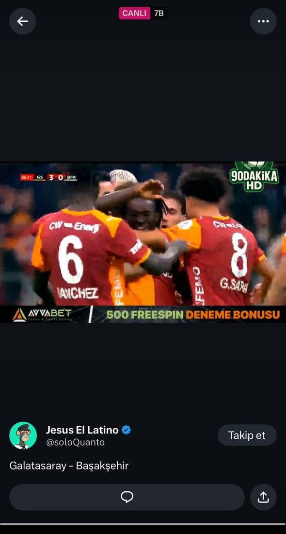 MAÇ SONUCU📢

Galatasaray 3-0 Başakşehir 

♦️ Tüm Elit Liglerin mücadeleleri AVVASPORTSHD'de 

#GSvİBFK #AvvaSports