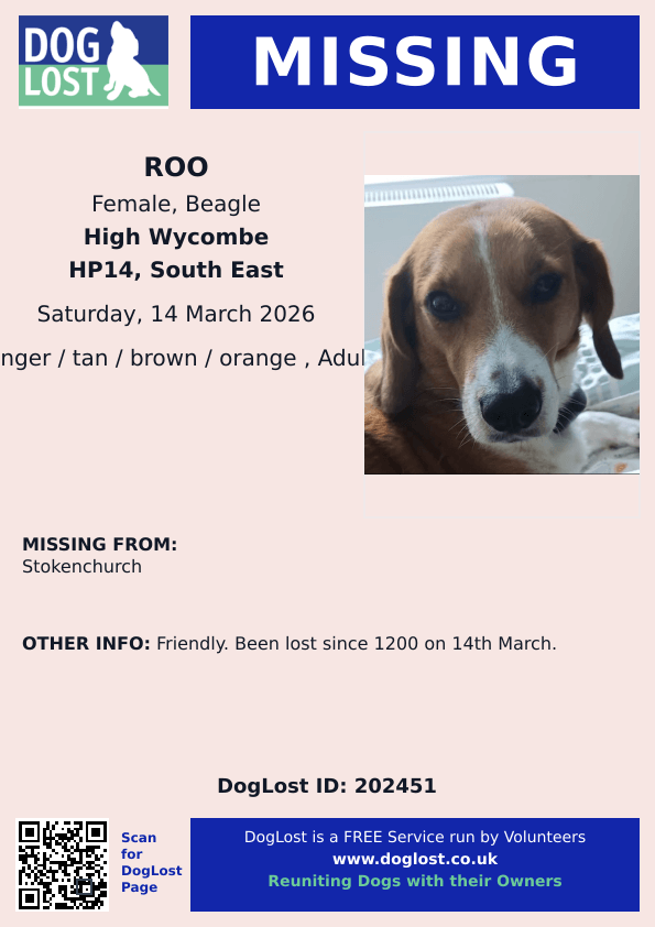millypod1's tweet photo. 🆘14 MAR 2026 #Lost Roo #ScanMe
Beagle Female
#Stokenchurch #HP14
County #HighWycombe #Buckinghamshire
https://t.co/sc869Suczs https://t.co/ETgYPQy9iM