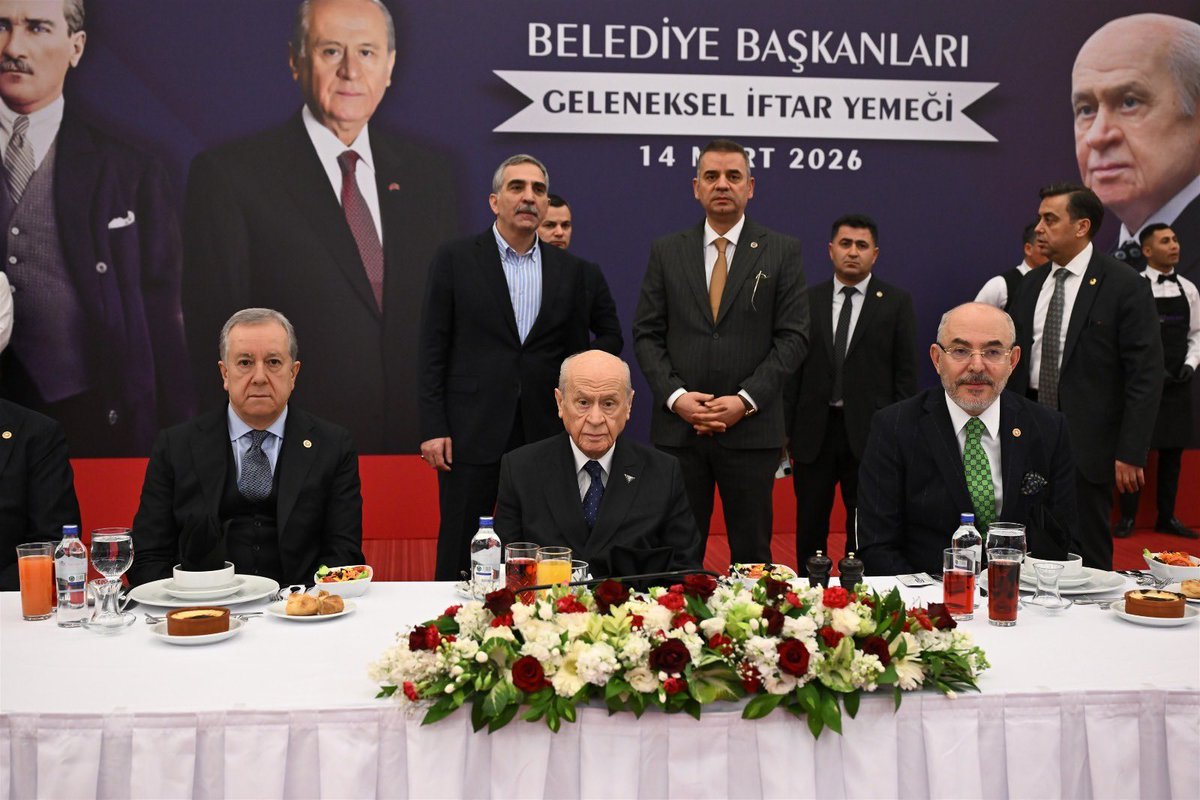 ayyildirim1's tweet photo. Liderimiz Sayın Devlet BAHÇELİ’nin himayelerinde, ATO Congresium’da Belediye Başkanlarının katılımıyla iftar programı düzenlendi. https://t.co/xL9dZlODys