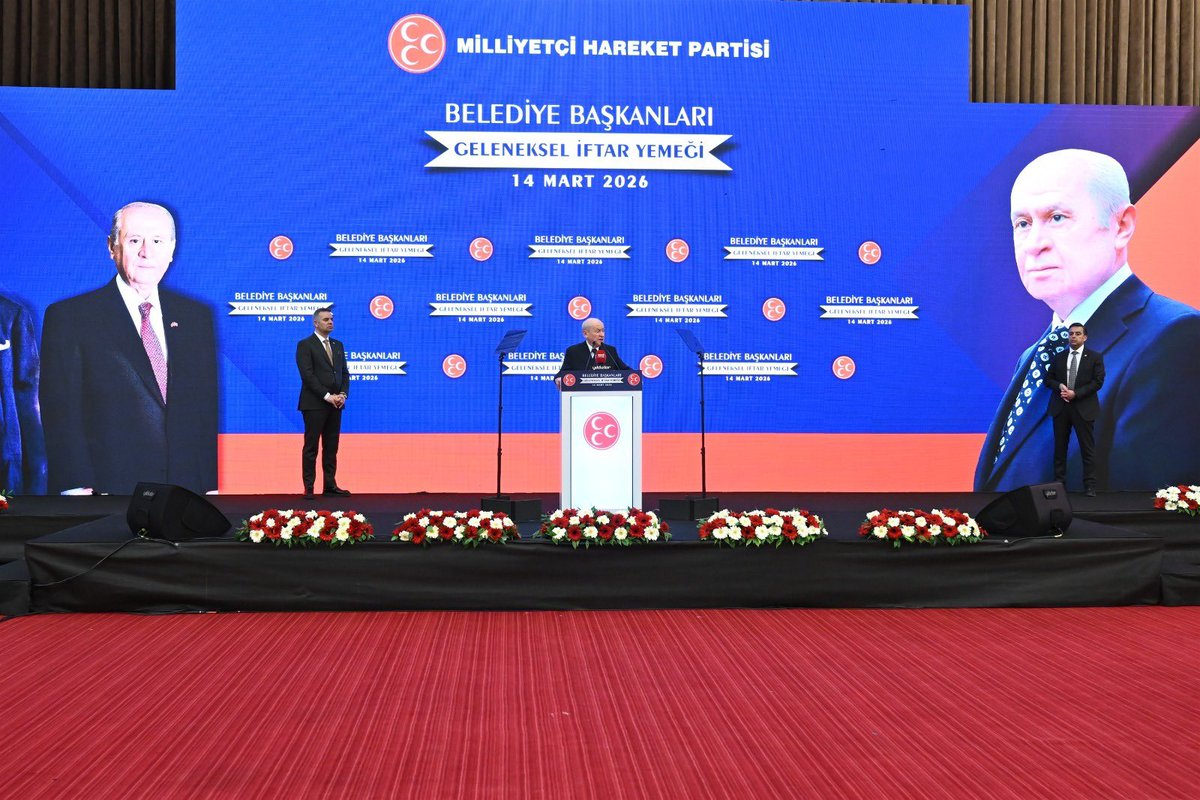 ayyildirim1's tweet photo. Liderimiz Sayın Devlet BAHÇELİ’nin himayelerinde, ATO Congresium’da Belediye Başkanlarının katılımıyla iftar programı düzenlendi. https://t.co/xL9dZlODys