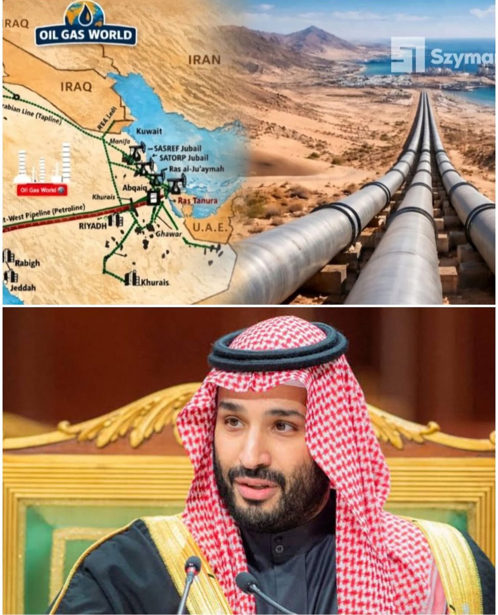 rickgabrielwadi's tweet photo. Breaking 🚨‼️
Arabie saoudite s’était préparée à une éventuelle crise dans le détroit d'Ormuz il y a déjà 45 ans 🇸🇦.
Il y a plusieurs décennies, l’Arabie saoudite a anticipé le risque qu’un jour le détroit d’Ormuz puisse être bloqué. Pour se prémunir contre cette éventualité, le pays a discrètement construit un oléoduc d’environ 1 200 km reliant le golfe Persique à la mer Rouge.
Pourquoi c’est important :
✅ Près de 20 % du pétrole mondial transite par le détroit d’Ormuz. S’il était bloqué, les prix du pétrole pourraient fortement augmenter.
✅ Grâce à cet oléoduc stratégique, le pétrole saoudien peut éviter le détroit d’Ormuz et continuer à atteindre les marchés mondiaux en toute sécurité.
Un plan élaboré il y a plusieurs décennies est aujourd’hui considéré comme l’une des stratégies énergétiques les plus intelligentes au monde. 🌍⛽