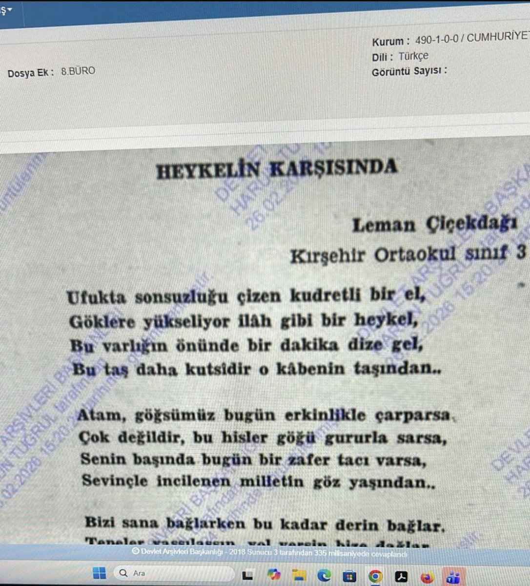 Hakango3Go's tweet photo. @TurkerToker @yenisafakwriter Cumhuriyetin ilk yıllarında bilimin (!) ışığında yoğrulmuş geçmişine söven pardon atasını öven bir Türk genci. (Devlet arşivlerinden isteyene link paylaşılır) Yusuf kaplana atfettiğiniz gerçeği görememe hezeyanından bakalım siz çıkabilecek misiniz? https://t.co/t9dnMMJAth